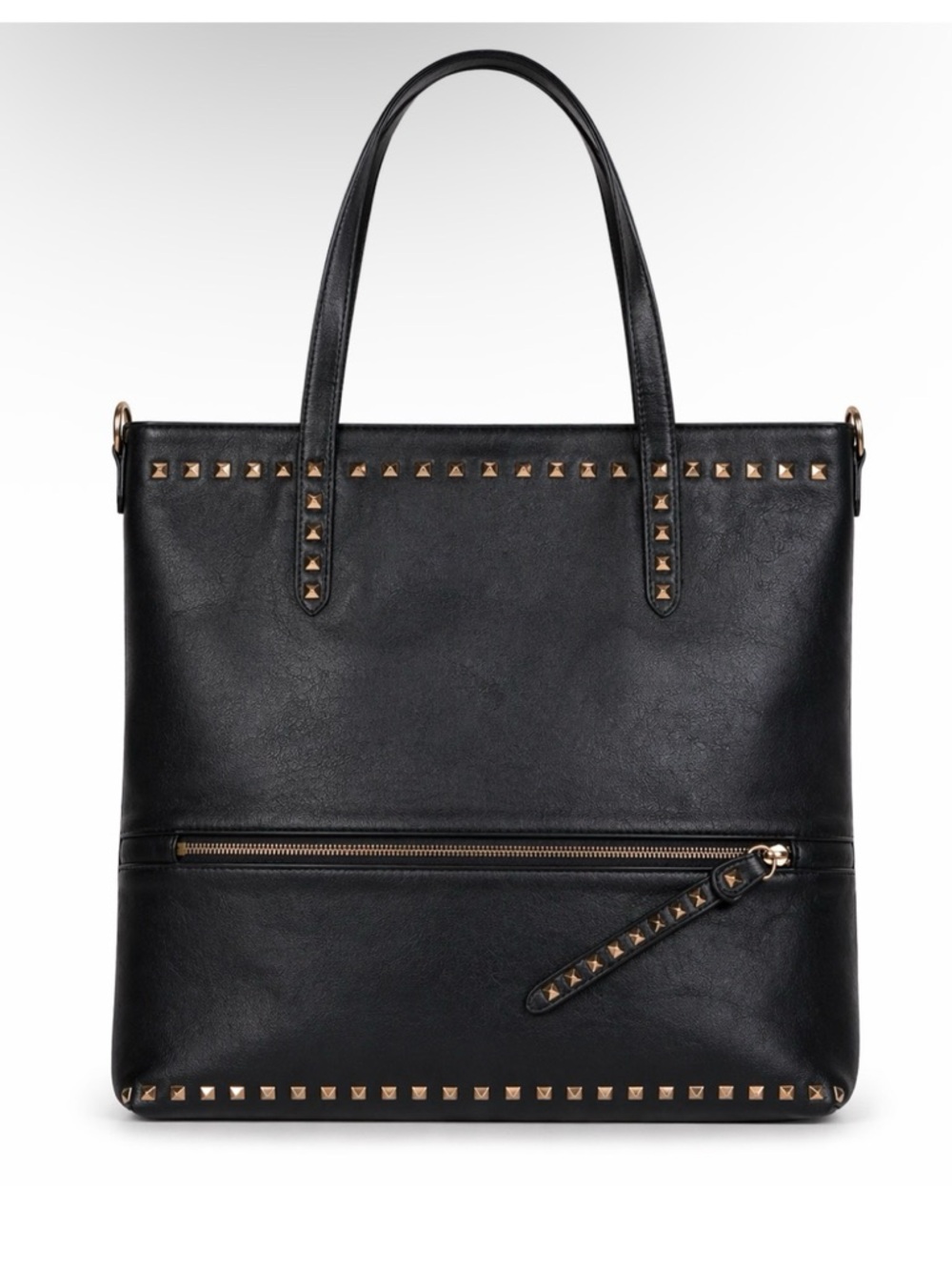 Say What Blue Studded Faux Leather Shoulder Purse